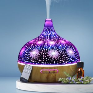 Aroma Aromatherapy Diffuser 3D LED Night Light Firework Air Humidifier Purifier 400ml Remote Control